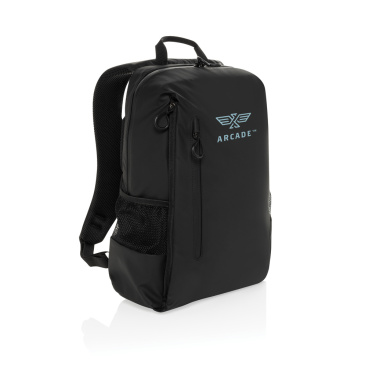 Logo trade promotional giveaway photo of: Lima Aware™ RPET water resistant 15.6 laptop backpack