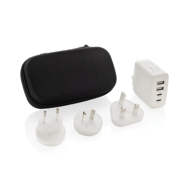 Logo trade promotional items image of: TravelCharge Pro RCS rplastic travel charger with USB C