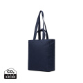 VINGA Hilo AWARE™ recycled canvas zip tote, navy