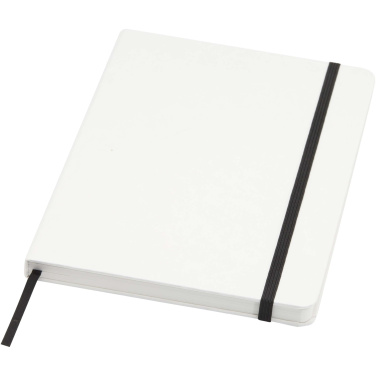 Logo trade business gifts image of: Holm A5 stone paper hard cover notebook with lined pages