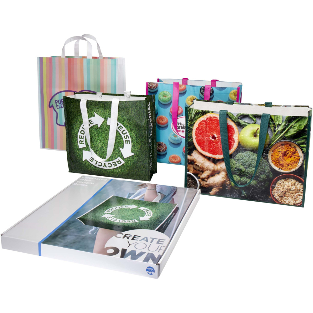 Logo trade business gifts image of: Laminated totes sample box