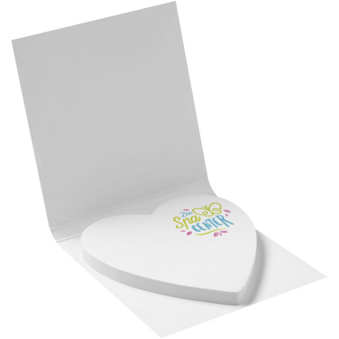 Logotrade corporate gift picture of: Sticky-Mate® soft cover heart-shaped sticky notes