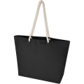 Florida 270 g/m² GRS recycled beach tote bag 18L, Solid black / Solid black