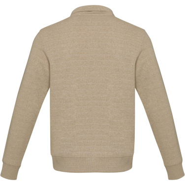 Logo trade corporate gifts image of: Tin unisex Aware™ recycled quarter zip sweater 