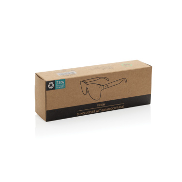 Logo trade promotional item photo of: Prism RCS recycled plastic sunglasses with bamboo frame