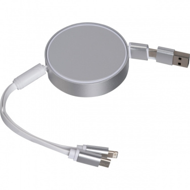 Logotrade promotional item image of: Charging cable made from recycled aluminum Ostend