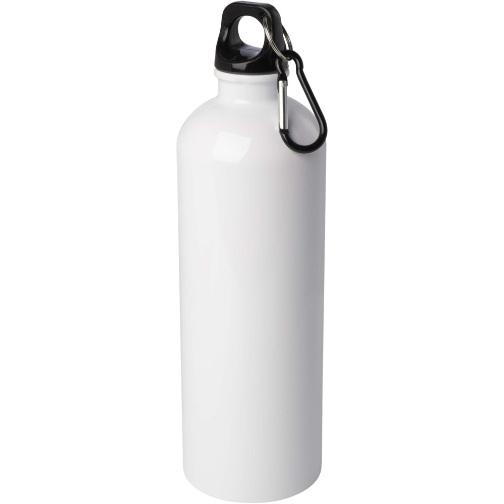Logo trade promotional gifts image of: Oregon 750 ml RCS certified single wall stainless steel water bottle with carabiner