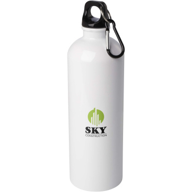 Logo trade promotional giveaway photo of: Oregon 750 ml RCS certified single wall stainless steel water bottle with carabiner