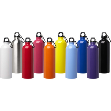 Logotrade promotional gift image of: Oregon 750 ml RCS certified single wall stainless steel water bottle with carabiner