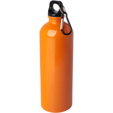 Logotrade promotional gift image of: Oregon 750 ml RCS certified single wall stainless steel water bottle with carabiner