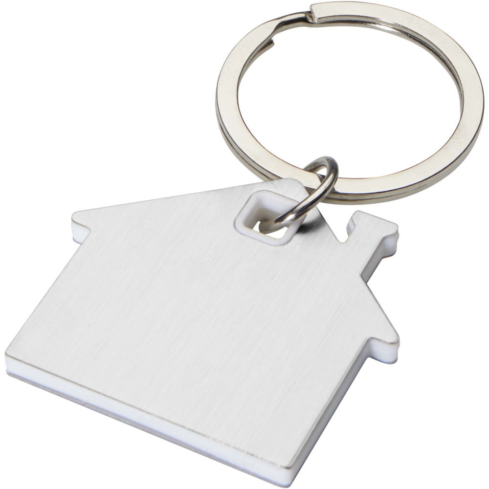 Logo trade promotional giveaways picture of: Nook house-shaped keychain