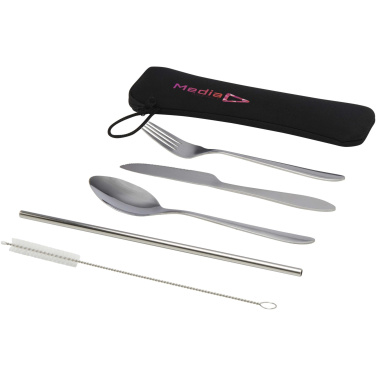 Logo trade corporate gifts image of: Sheen 5-piece stainless steel cutlery set