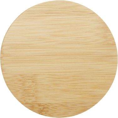 Logotrade advertising products photo of: Leona 350 ml glass cup with bamboo lid