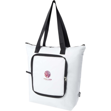 Logo trade corporate gift photo of: EcoFold RPET foldable tote cooler bag 15L