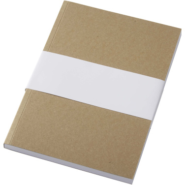Logo trade promotional giveaways image of: Novella Austen A5 recycled soft cover kraft notebook - 100 sheets