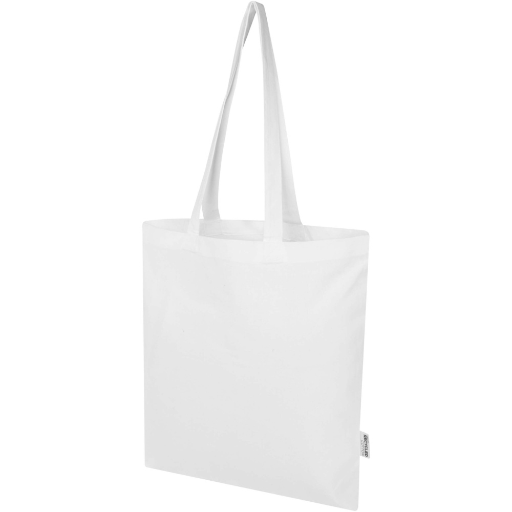 Logotrade corporate gift image of: Madras Blend 140 g/m² GRS recycled cotton tote bag 7L