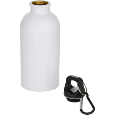 Logotrade corporate gift picture of: Oregon 400 ml sublimation RCS recycled single wall stainless steel water bottle with carabiner