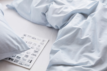 Logo trade promotional giveaways image of: VINGA Montgomery premium cotton bed linen, 4 pcs set