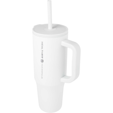 Logotrade promotional product image of: Brady 900 ml RCS certified insulated tumbler with silicone straw