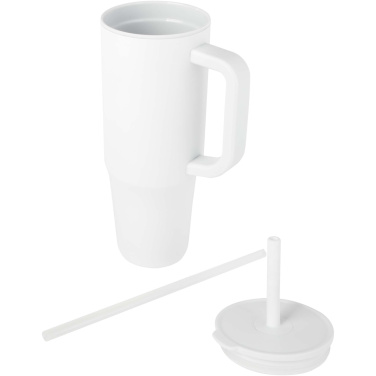 Logo trade promotional gift photo of: Brady 900 ml RCS certified insulated tumbler with silicone straw