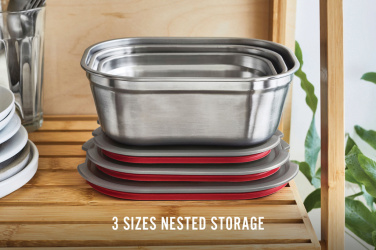 Logo trade promotional gifts image of: Black+Blum Mealprep Box 3pcs Set Small, Medium, Large