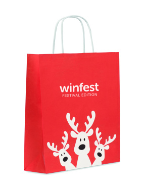 Logo trade promotional giveaways image of: Gift paper bag medium