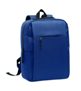 Logotrade promotional merchandise image of: Slim 15 inch laptop backpack made of 600D RPET polyester with a 210D lining and customizable printing