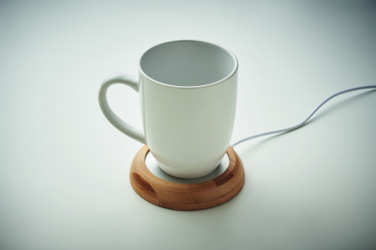 Logotrade advertising products photo of: Bamboo mug warmer with USB