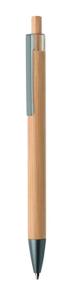 Logo trade promotional giveaway photo of: Push button bamboo pen