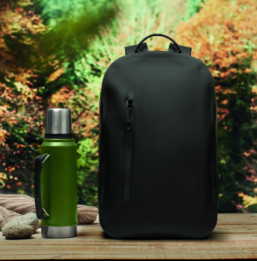 Logo trade promotional giveaways image of: 300D RPET computer backpack