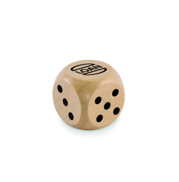 Logotrade promotional giveaway image of: Schima wooden dice 3cm dia