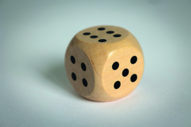 Logo trade corporate gifts image of: Schima wooden dice 3cm dia