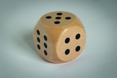 Logo trade promotional merchandise picture of: Schima wooden dice 5cm dia