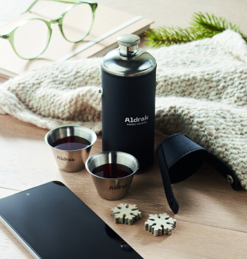 Logotrade advertising products photo of: Hip flask with shot cups