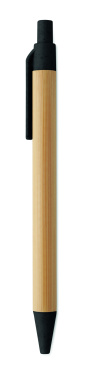 Logo trade promotional gifts image of: Push button ball pen in bamboo