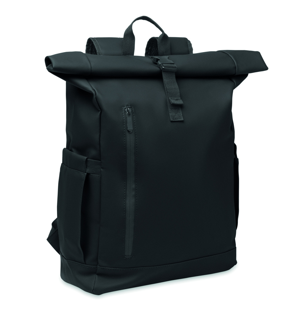 Logo trade corporate gift photo of: Rolltop laptop rucksack 600D