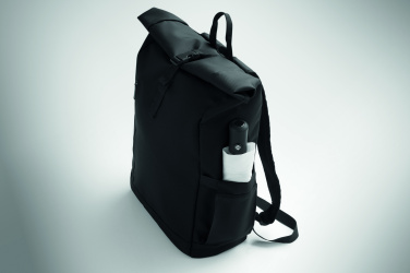 Logo trade promotional merchandise image of: Rolltop laptop rucksack 600D