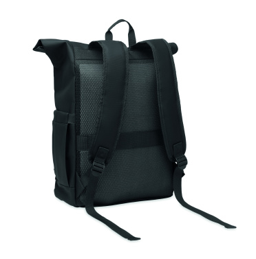 Logotrade promotional products photo of: Rolltop laptop rucksack 600D