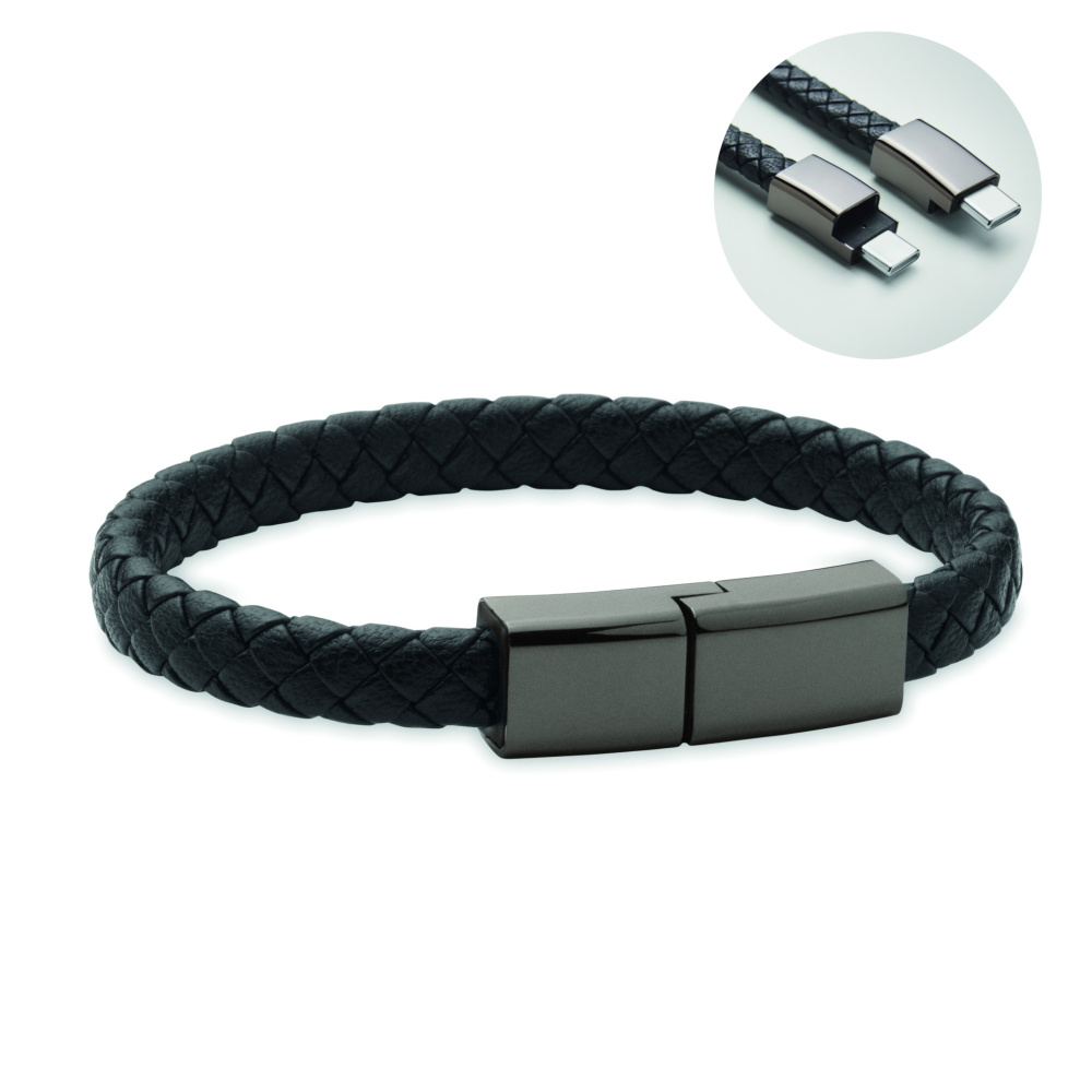 Logotrade corporate gift picture of: Braided bracelet cable type-C