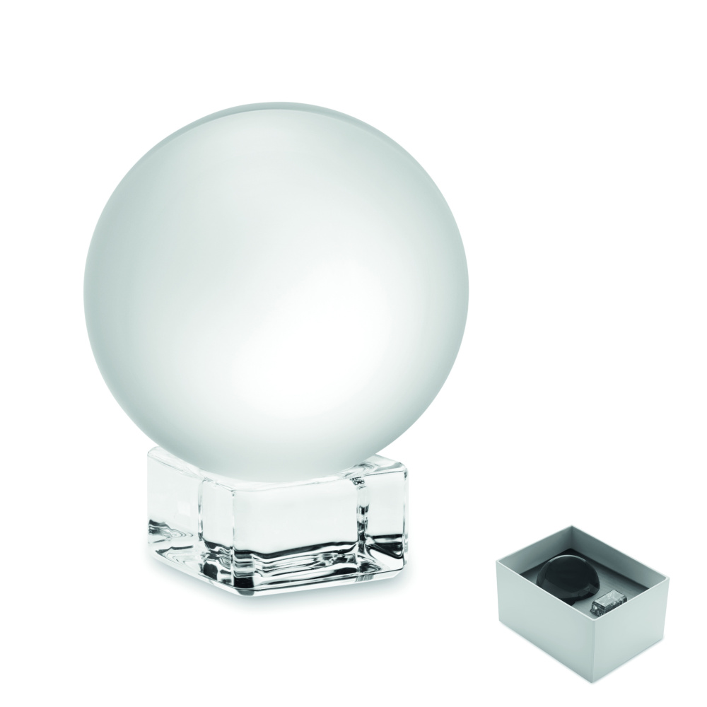 Logo trade promotional giveaways image of: Glass round award