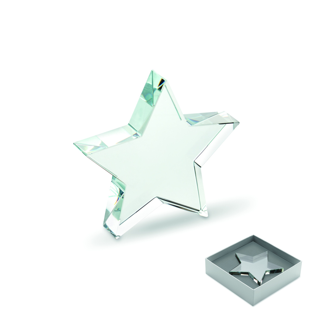 Logo trade promotional gifts picture of: Glass star award
