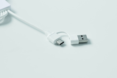 Logo trade promotional gifts image of: 2 in 1 charging cable type-C