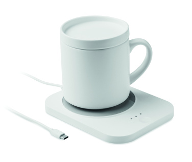 Logo trade promotional gifts picture of: Wireless charger mug warmer set