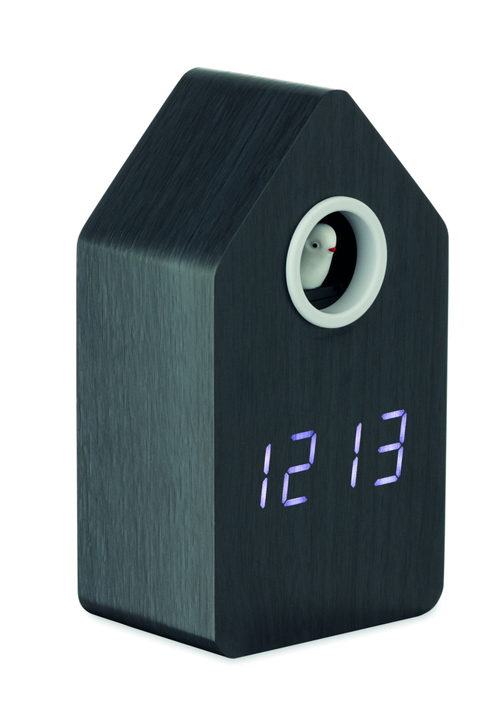 Logo trade promotional giveaways image of: MDF cuckoo alarm clock