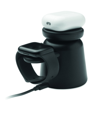 Logotrade advertising product picture of: 3 in 1 wireless charger 15W