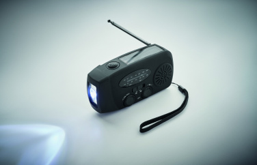 Logo trade promotional product photo of: Portable radio SOS with LED torch