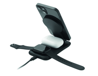 Logotrade corporate gift image of: 3 in 1 wireless charger 15W