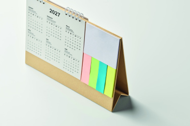 Logo trade advertising products image of: Desk calendar with memo pad