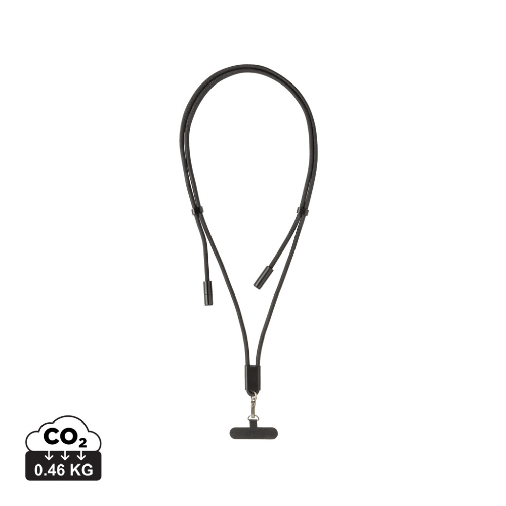 Logo trade business gift photo of: LoopAmp RCS RPET adjustable phone cord with 60W cable
