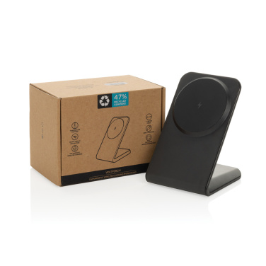 Logotrade business gift image of: VoltPerch RCS recycled plastic 15W magnetic wireless charger